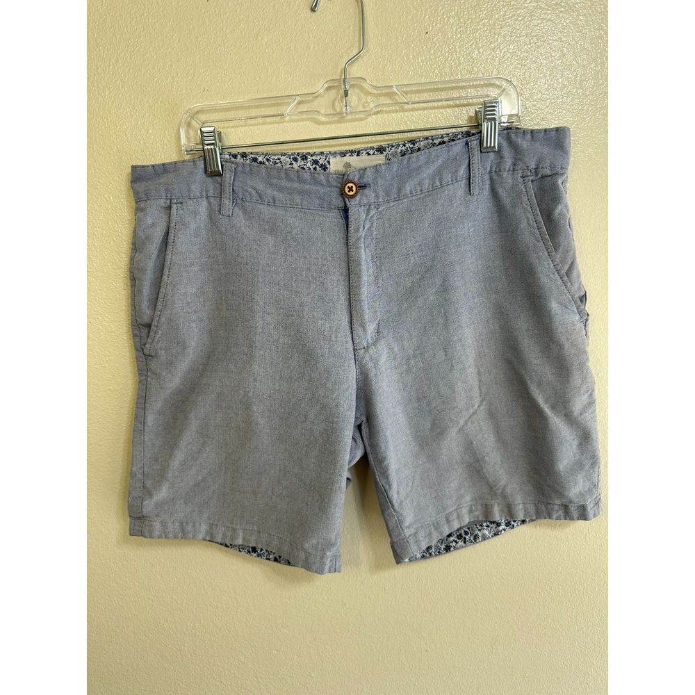 CRAFT+Flow Men's Blue Chino Classic Casual Golf Shorts, Size 34